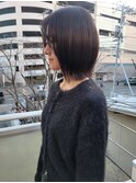 切りっぱなし×ピンクボルドー
