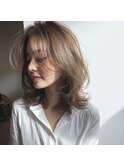 ミディアムレイヤー白髪ぼかしカラー３０代４０代５０代６０代