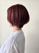 ペスカケイクリエイティブ(PESCA K-CREATIVE)&nbsp;チェリーレッド×丸みコンパクトショートボブ