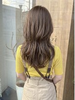 ニコリヘアワークス(nicori hair works)&nbsp;ロング×レイヤー×シフォンベージュ1