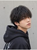 心斎橋ツイストスパイラル波巻きスペインカールフェザーマッシュ