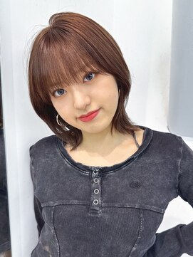 アルバム 渋谷パルコ(ALBUM) ミディアム前髪ボブレイヤーブラウン_F1669