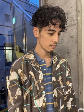 ビビト(bibito) bibito men's mash center part wave perm スパイラルパーマ