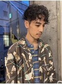 bibito men's mash center part wave perm スパイラルパーマ