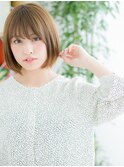 綾瀬/髪質改善/シルキーベージュ×切りっぱなしカールボブf
