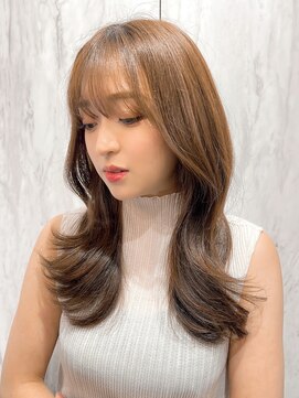 ロンド エスポワール 錦糸町(Lond espoir) 〇韓国前髪くびれ巻きヨシンモリピンクベージュシースルーバング