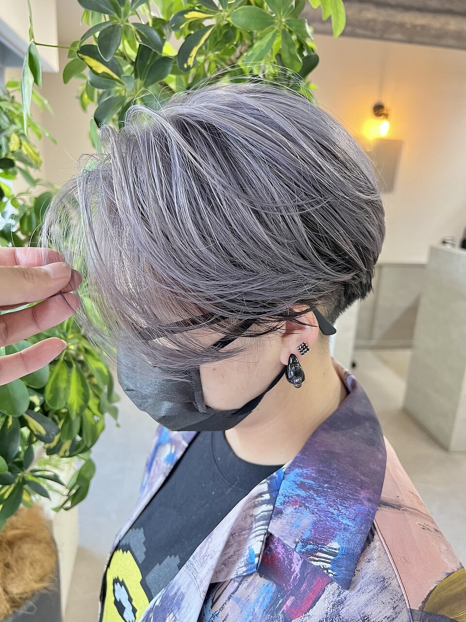 刈り上げ ハンサムショート ラベンダー：L191765034｜フラッグ ヘアー