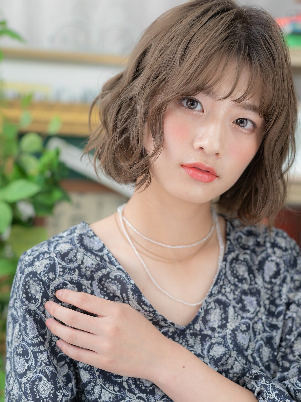 □グレーベージュ小顔ゆるふわボブパーマ308☆戸頭20代30代40代 □グレーベージュ小顔ゆるふわボブパーマ308☆戸頭20代30代40代