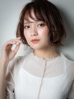 カバーヘアアンドスパ ブリス 浦和(COVER HAIR&SPA bliss)&nbsp;斜めバングイヤリングカラーくびれボブウルフx浦和20代30代40代