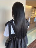 切りっぱなしグレージュカラー