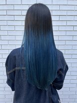 フェンヘアーアイス 中目黒(Fen.hair ici)&nbsp;透明感ダブルカラーブリーチルーツカラーターコイズブルー