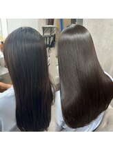 どの角度から見てもキレイな髪へ　ビフォーアフター　髪質改善/酸性ストレート/縮毛矯正/千葉/ヘッドスパ