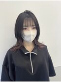 セミロングウルフ×インナーピンク
