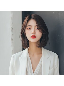 e.m.a プレミアムビューティーサロン 栄駅店(e.m.a PREMIUM BEAUTY SALON) イメチェン/外ハネボブ/美髪/ワイドバング/髪型