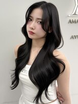 アマトウキョウ アユンチェ(AMA TOKYO×AYUNCHE) 顔周り 前髪 レイヤーカット 韓国ヘア 透明感カラー