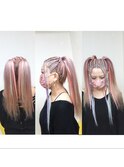 ダンスヘア♪人毛ブレイズカラーエクステ入れハーフコーンロウ