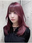 ヘーゼルベージュ暗めミルクティーベージュハッシュカットボブ