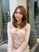 ノク 渋谷(nok)&nbsp;イメチェンピンクベージュ前髪