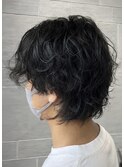 メンズニュアンスパーマ　マッシュウルフ　武蔵小杉