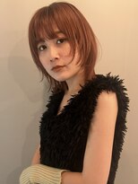 テテ ニコ(tete nico)&nbsp;【大前晴奈】顔まわりレイヤーオレンジベージュハイトーンカラー