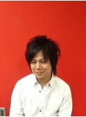 メンズミディアムスタイルシャギー