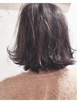 ヘアーアンドアトリエ マール(Hair&Atelier Marl) 【Marl外国人風カラー】バイオレットグレージュの外ハネボブ