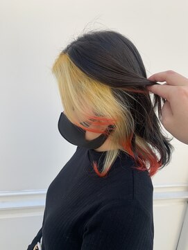 六本木美容室 白金店 煉獄杏寿郎カラー