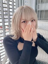 リアイス(Re:ICE) ミニウルフ/くすみブルー/流れるレイヤー/インナーハイライト