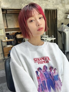 ミンクス 青山店(MINX) ぷつっとレッドカラーミニボブ