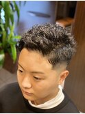 神田フェード×パーマ