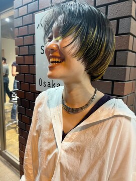 ハマモト デザインカラー　マッシュカット