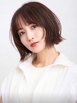 ガーデンヨコハマエスト(GARDEN YOKOHAMA est) 前髪　こなれミディ　イメチェン　ミディアム　外ハネ　ベージュ