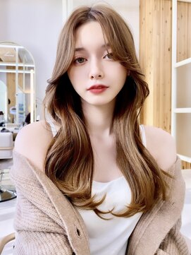 アフロートリノ(AFLOAT Leino) 2wayバング 韓国前髪 シースルー ミディアム くびれ レイヤー#