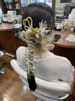 お着物 ヘアセット ローポニー