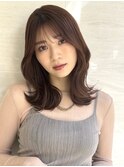 こなれミディ イメチェンくびれレイヤー 小顔 ネビージュ
