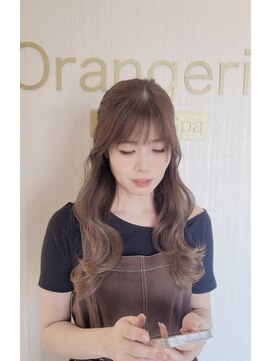 オランジュリー(Orangerie) ロングレイヤー　オリーブベージュ