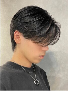 エルマーク 梅田(L-MARK) センターパートニュアンスパーマ韓国カルマパーマコンマヘア