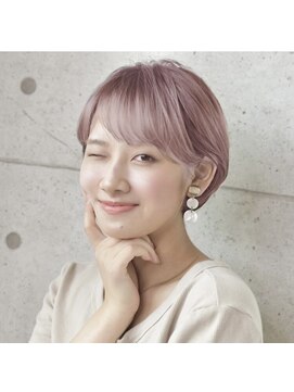 エチカ(ECHICA) ピンクベージュ×丸みショート