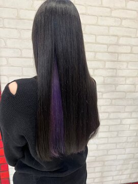 ビス リアン 川口店(Vis lien) 20代30代40代ストレートインナーカラーピンクアッシュ美肌