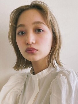 スミス 秋葉原(Smith) 外はねボブ/ベージュ系カラー/大人可愛い/小顔カット