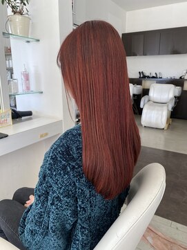 ピースヘアデザイン(Peace hair design) 赤系カラー／ツヤ髪