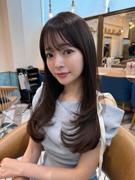 ロンドアベニール 北千住(Lond avenir) ミニウルフレイヤーカット顔周り前髪韓国ミディアムロング北千住