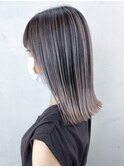 ミディアムハイトーン美髪くびれヘア_ba406043