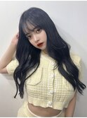 シールエクステ60本 ブルーブラック 韓国風 艶髪