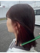 アウラヘアーサロン(aura hair salon)&nbsp;イヤリングカラー×オレンジベージュ