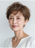 クラゲヘアー/小顔/ココアベージュ/オリーブグレー/川西