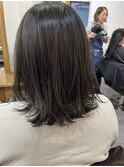 外はね ダークグレー ハイライト