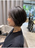 緩パーマショートボブ