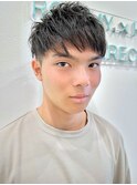 本厚木/ツーブロック刈り上げ束感ソフトモヒカン短髪メンズヘア