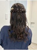 結婚式ヘアセット ハーフアップアレンジ【八王子】